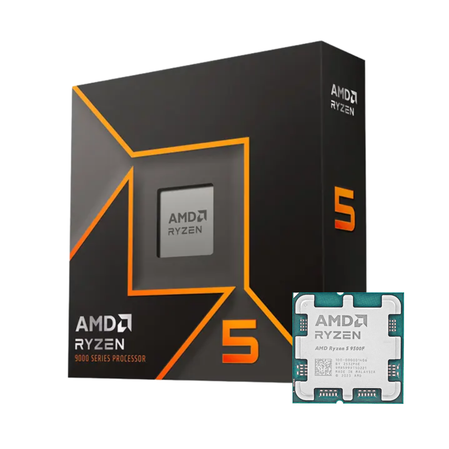 CPU AMD Ryzen 5 9500F (AMD AM5 - 6 Core - 12 Thread - Base 3.8GHz - Turbo 5.0GHz - Cache 38MB) - Tray / Box