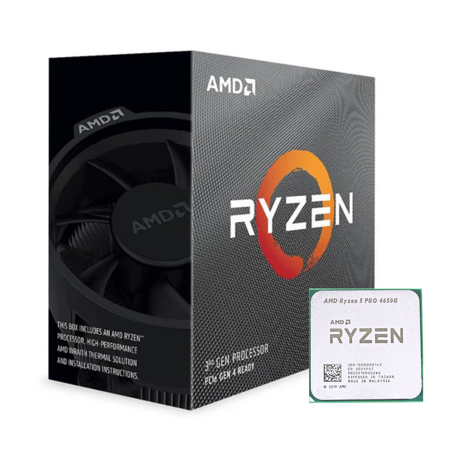 CPU AMD Ryzen 5 PRO 4650G (AMD AM4 - 6 Core - 12 Thread - Base 3.7GHz - Turbo 4.2GHz - Cache 11MB) - Tray / Box