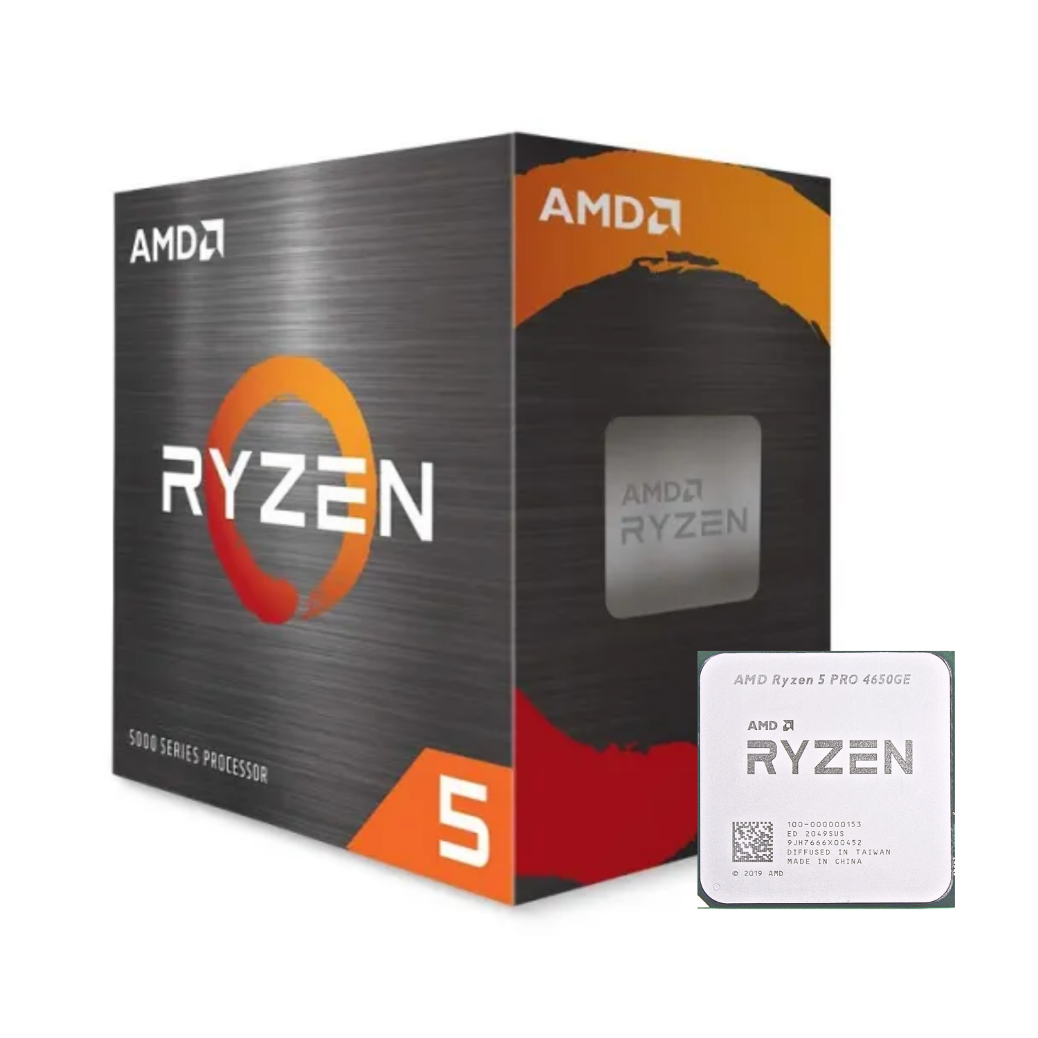 CPU AMD Ryzen 5 PRO 4650GE (AMD AM4 - 6 Core - 12 Thread - Base 3.3GHz - Turbo 4.2GHz - Cache 11MB) - Tray / Box