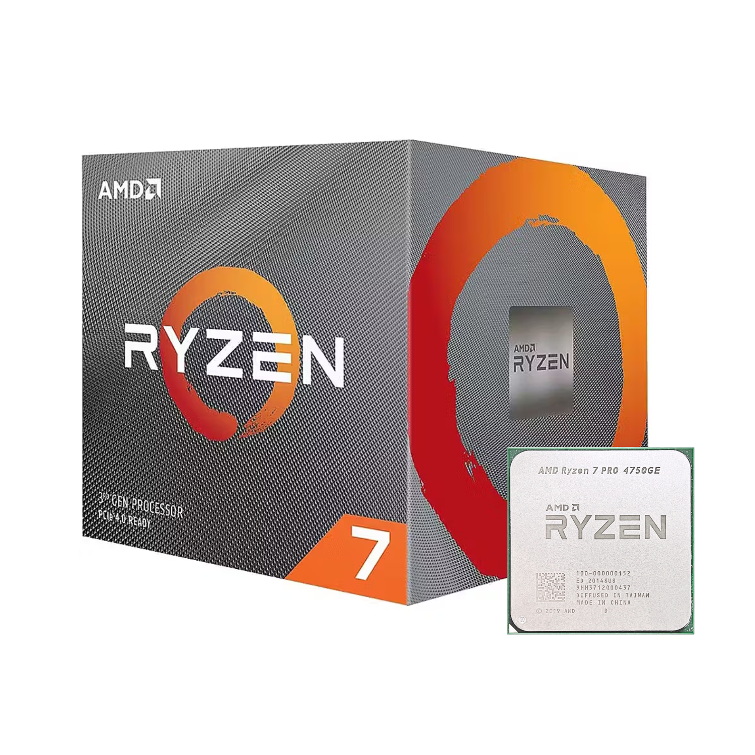 CPU AMD Ryzen 7 PRO 4750GE (AMD AM4 - 8 Core - 16 Thread - Base 3.1GHz - Turbo 4.3GHz - Cache 12MB) - Tray / Box