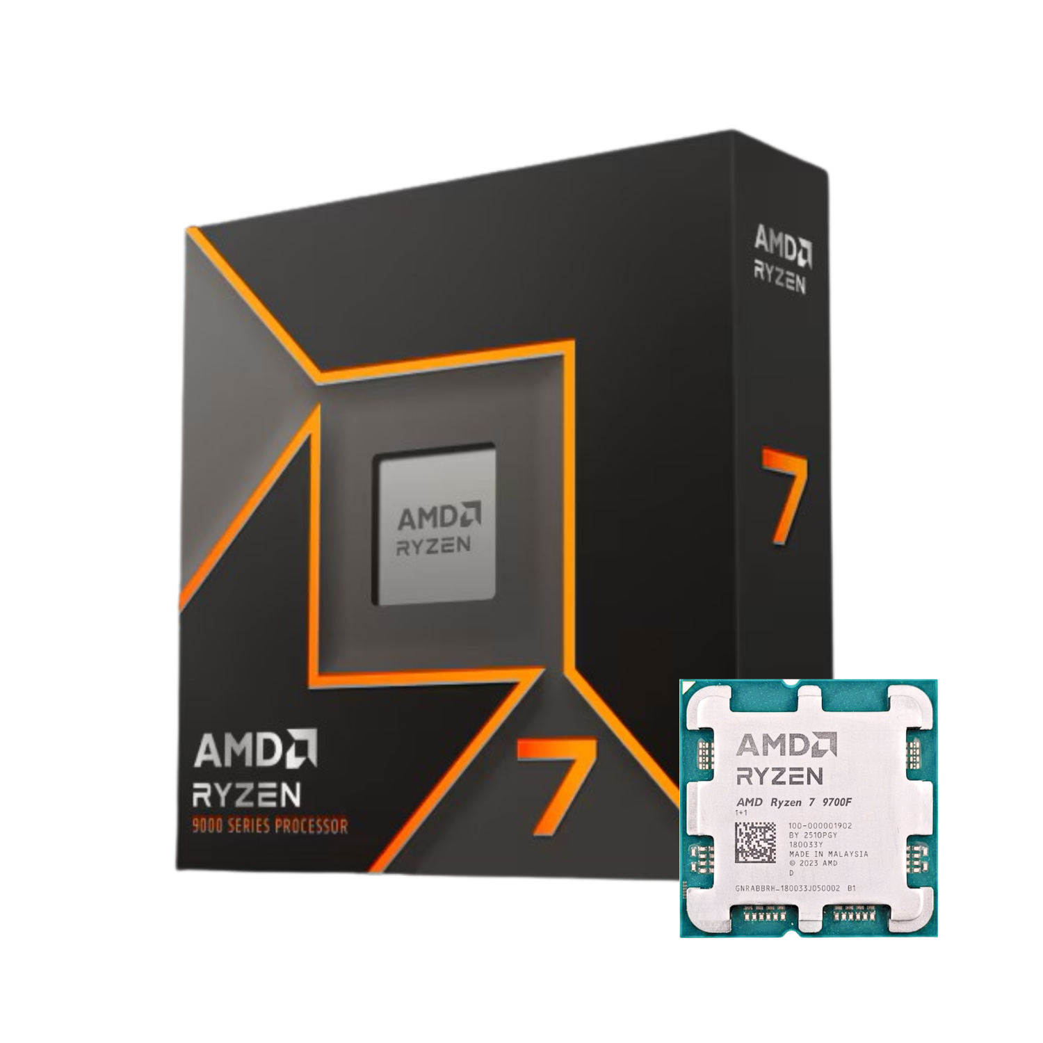 CPU AMD Ryzen 7 9700F (AMD AM5 - 8 Core - 16 Thread - Base 3.8GHz - Turbo 5.5GHz - Cache 40MB) - Tray / Box