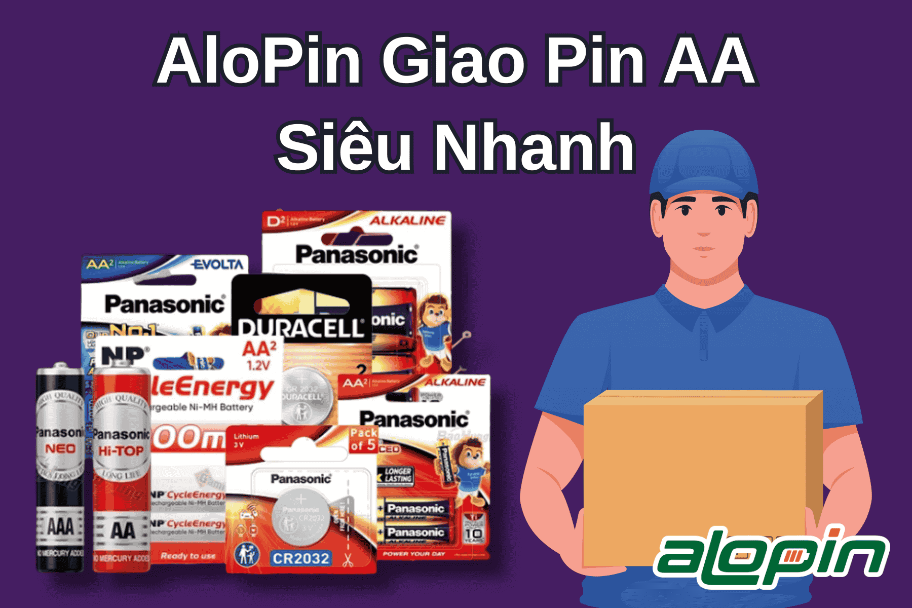 AloPin Giao Pin AA Siêu Nhanh
