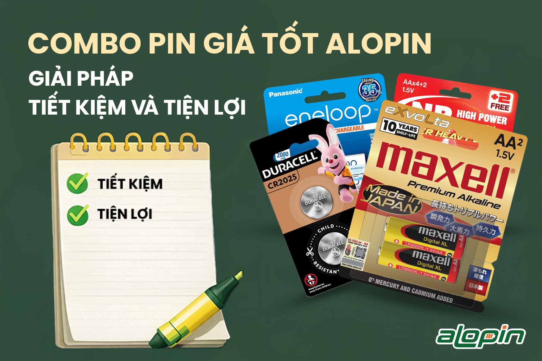Combo Pin Giá Tốt AloPin – Giải Pháp Tiết Kiệm Và Tiện Lợi