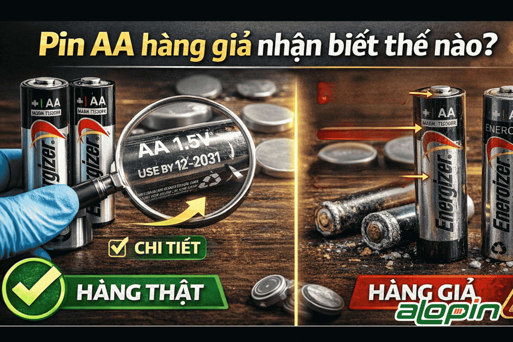 Pin AA Hàng Giả Nhận Biết Thế Nào?