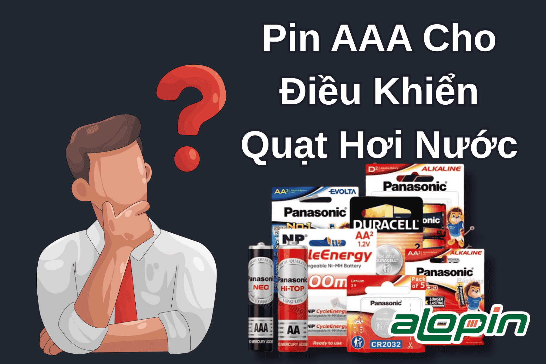 Pin AAA Cho Điều Khiển Quạt Hơi Nước
