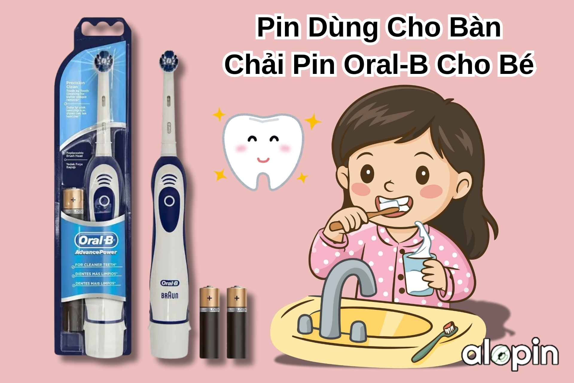 Pin Dùng Cho Bàn Chải Pin Oral-B Cho Bé
