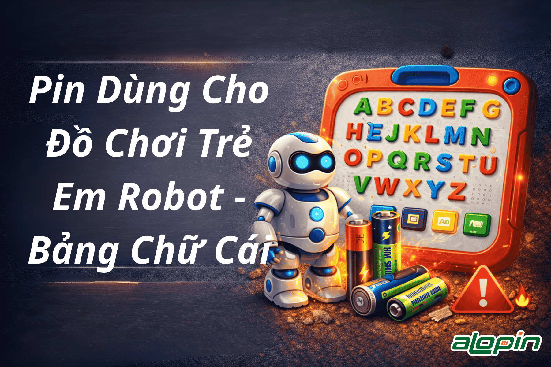 Pin Dùng Cho Đồ Chơi Trẻ Em Robot - Bảng Chữ Cái
