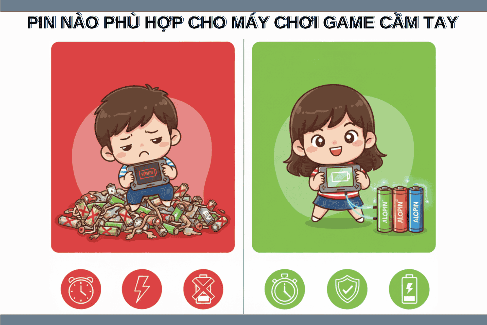 Pin Nào Cho Máy Chơi Game Cầm Tay? – Hướng Dẫn Chọn Pin Bền, Chuẩn, An Toàn