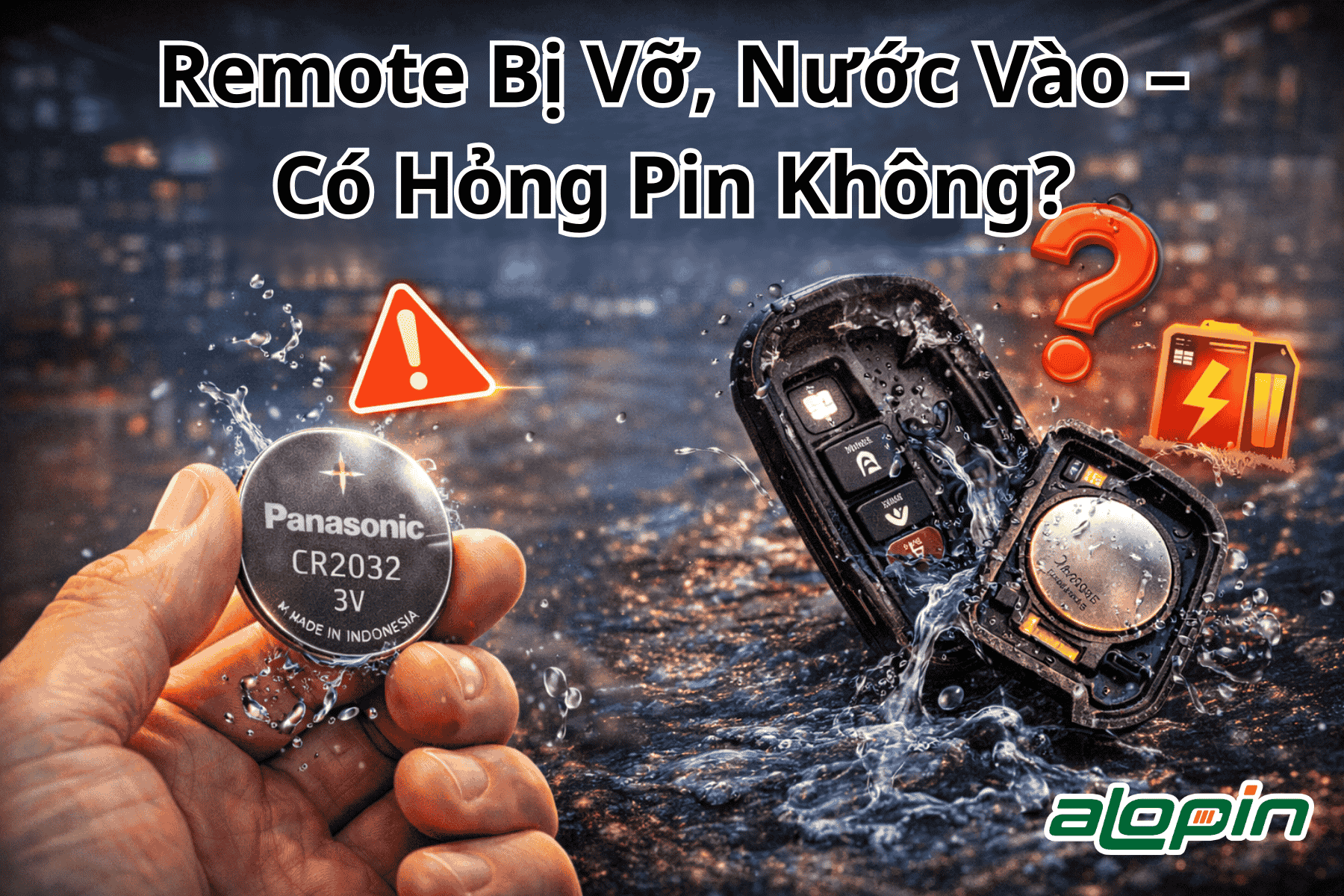 Remote Bị Vỡ, Nước Vào – Có Hỏng Pin Không?