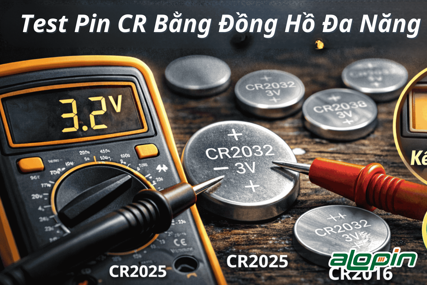 Test Pin CR Bằng Đồng Hồ Đa Năng