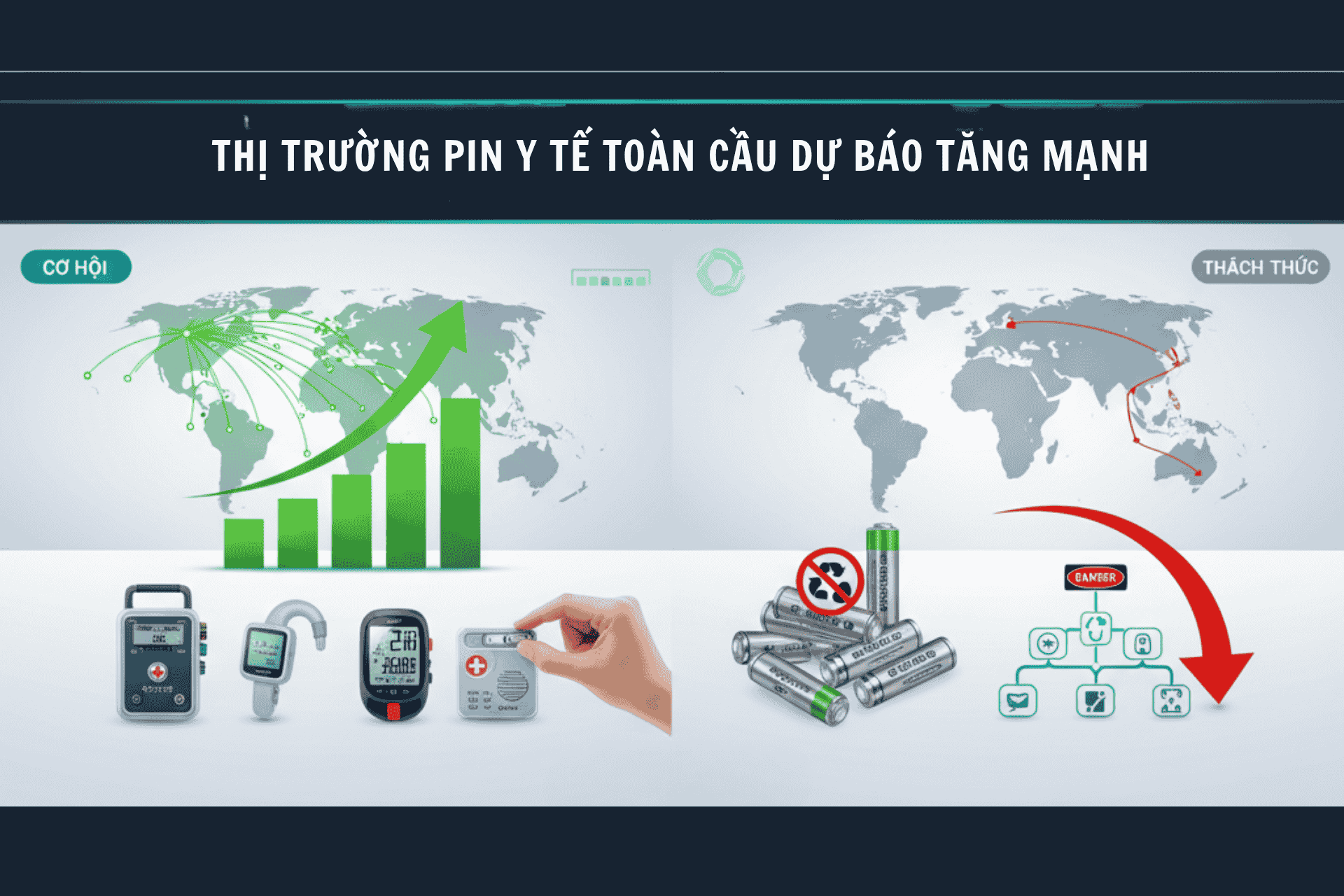 Thị Trường Pin Y Tế Toàn Cầu Dự Báo Tăng Mạnh: Cơ Hội Và Thách Thức Cho Ngành Pin