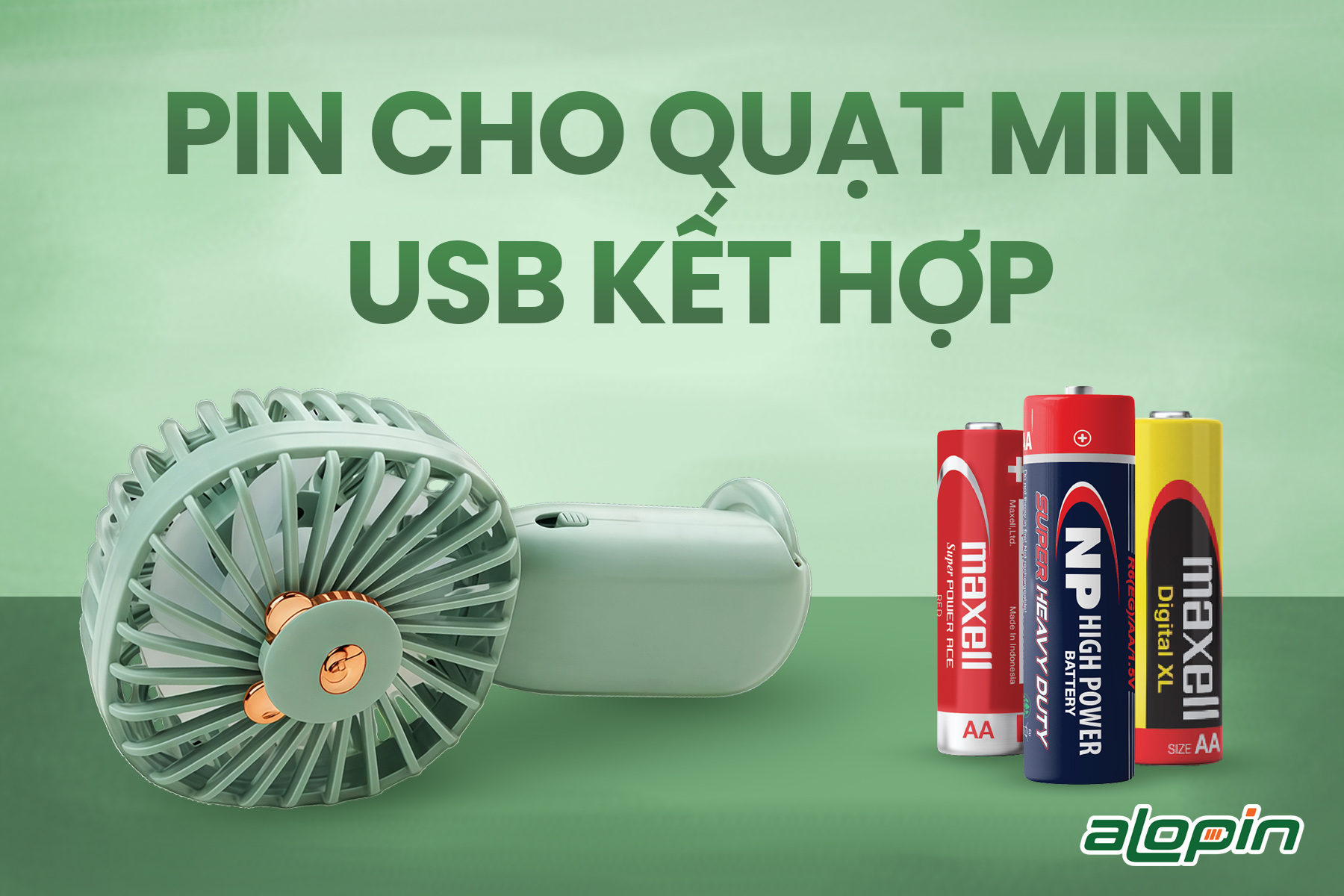 Pin Cho Quạt Mini USB Kết Hợp