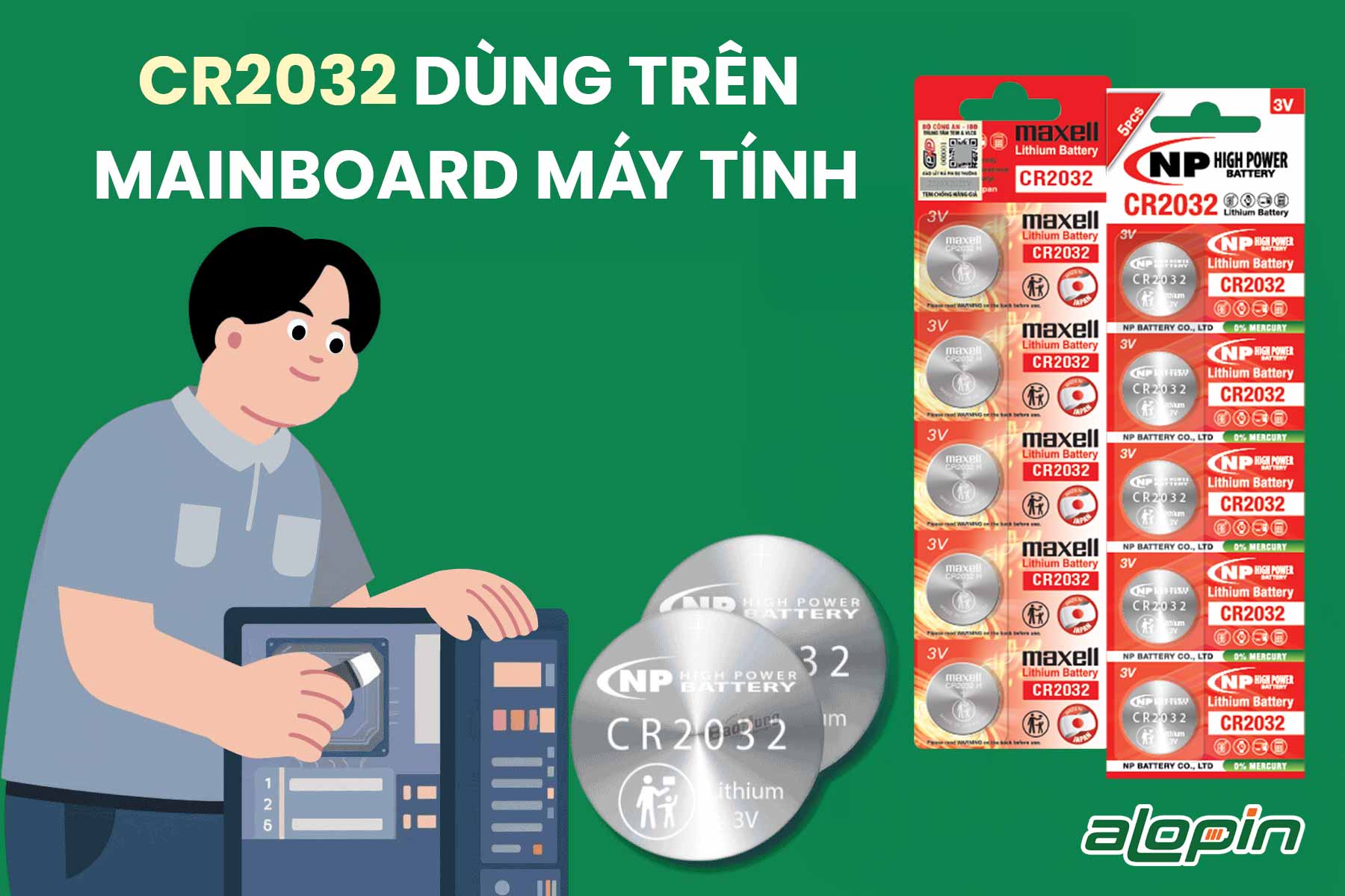 CR2032 Dùng Trên Mainboard Máy Tính