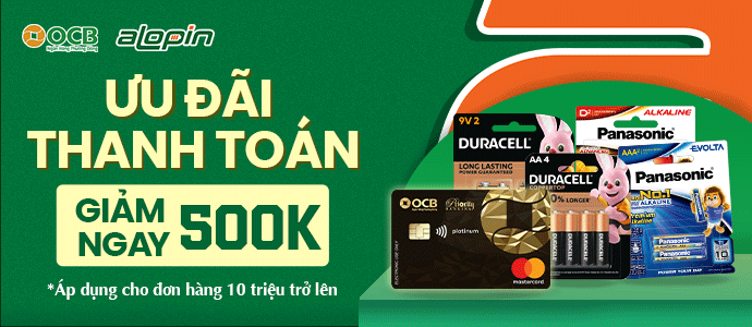GIẢM 500K KHI THANH TOÁN BẰNG THẺ TÍN DỤNG OCB