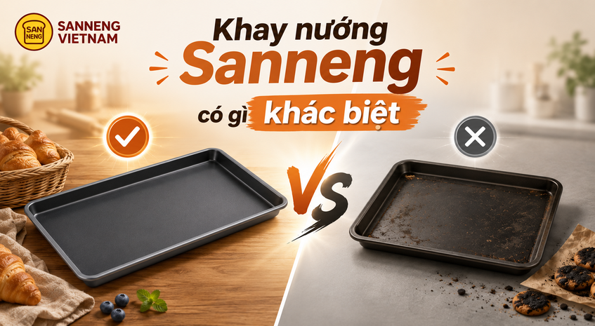 Khay nướng Sanneng có gì khác biệt so với khay nướng thông thường?