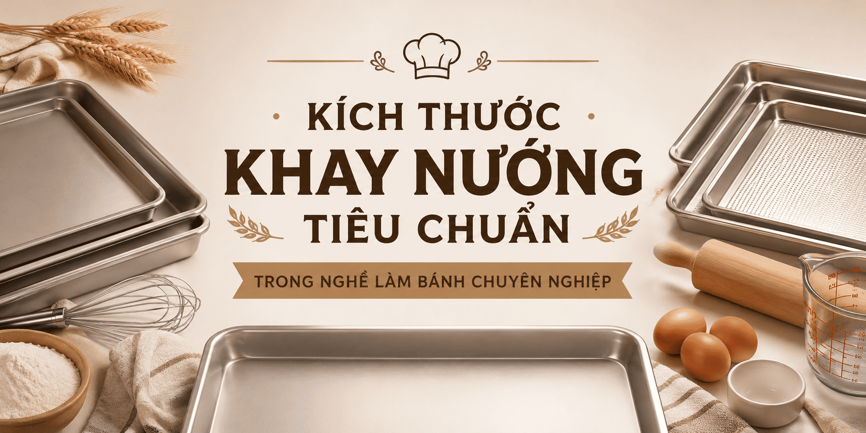Kích thước khay nướng tiêu chuẩn trong nghề làm bánh chuyên nghiệp
