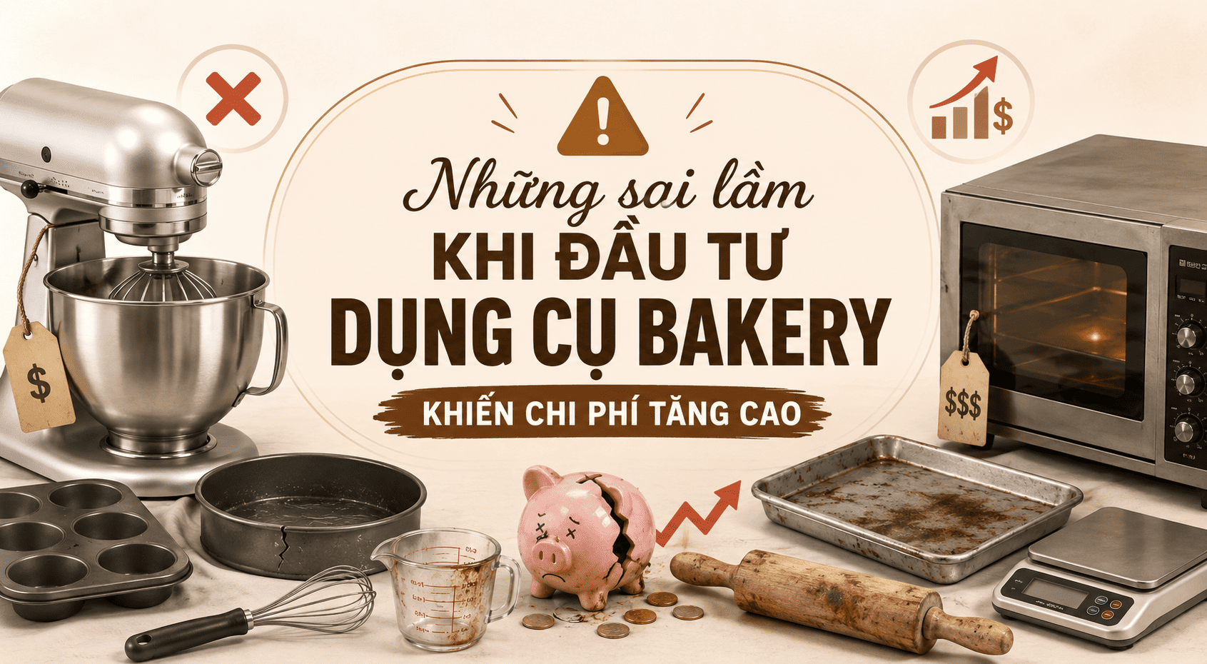 Những sai lầm khi đầu tư dụng cụ bakery khiến chi phí tăng cao