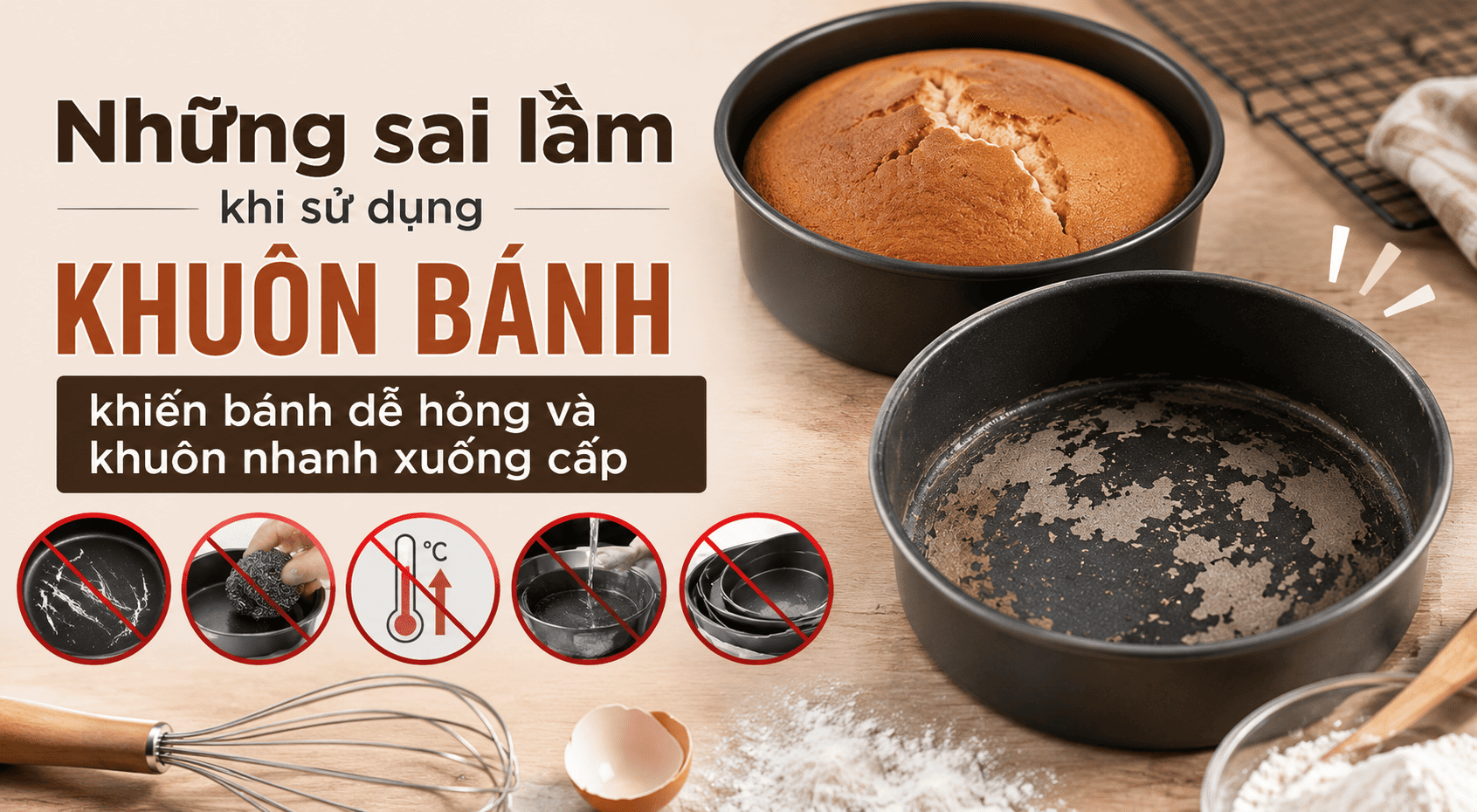 Những sai lầm khi sử dụng khuôn bánh khiến bánh dễ hỏng và khuôn nhanh xuống cấp