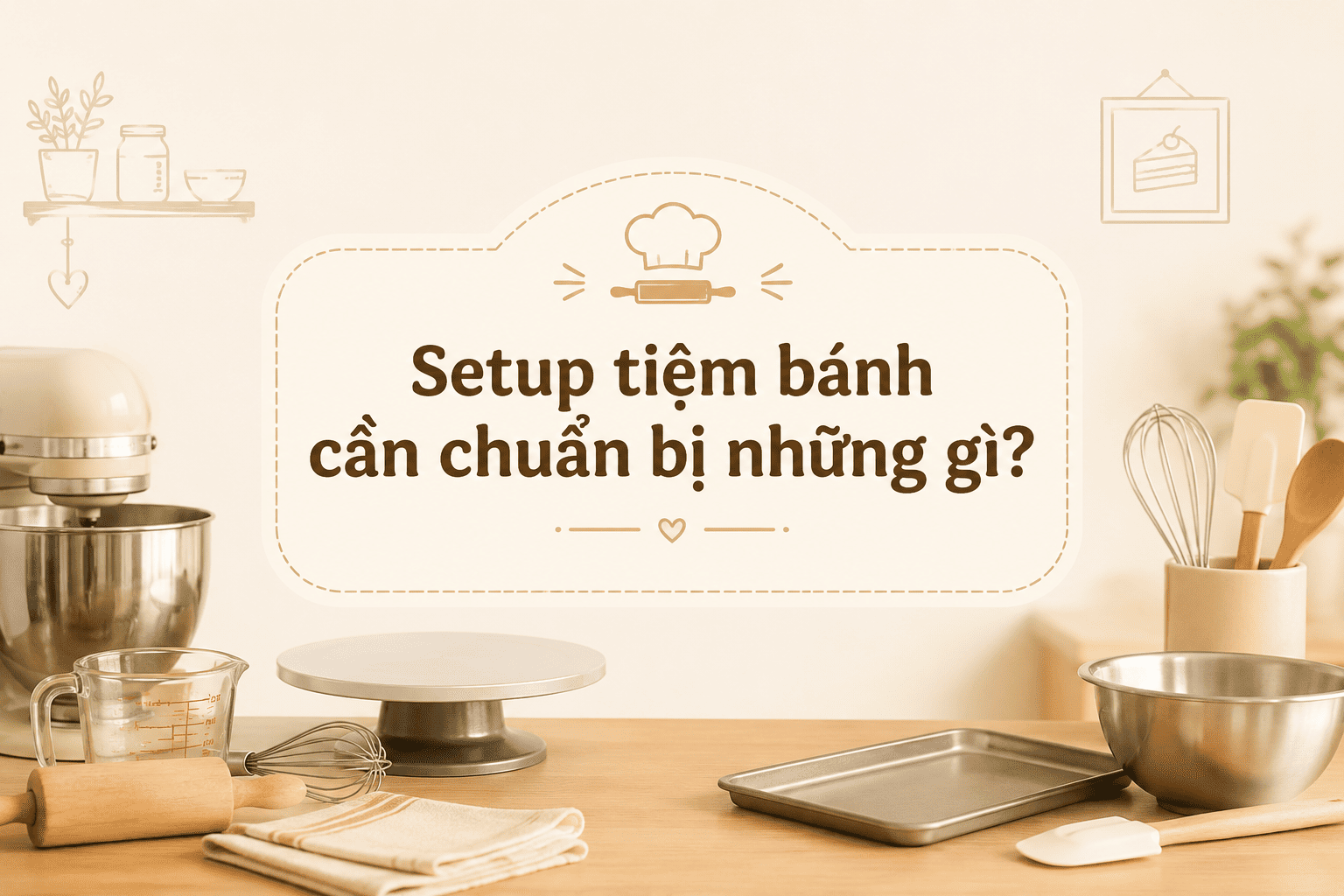 Setup tiệm bánh cần chuẩn bị những gì? Danh sách dụng cụ không thể thiếu cho người mới