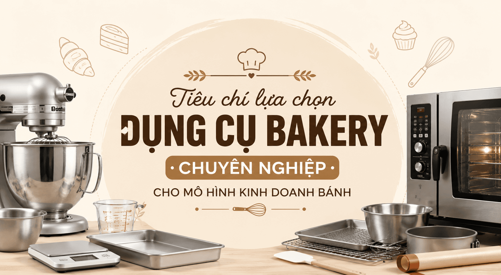 Tiêu chí lựa chọn dụng cụ bakery chuyên nghiệp cho mô hình kinh doanh bánh