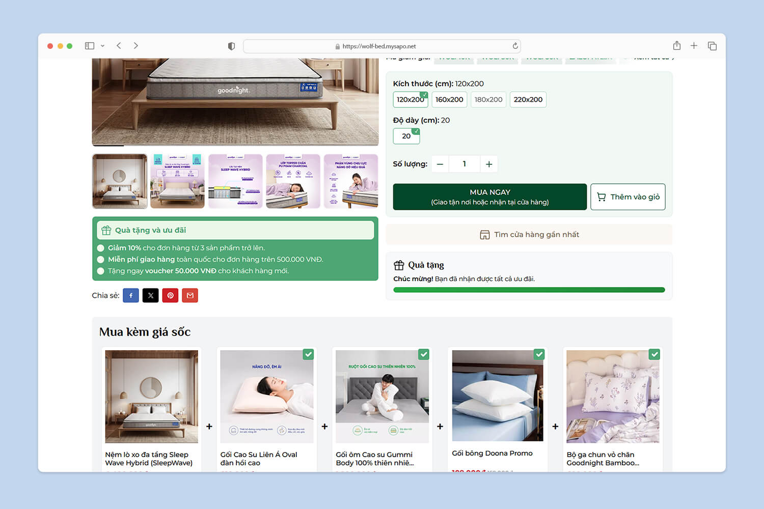 Ưu đãi chi tiết sản phẩm