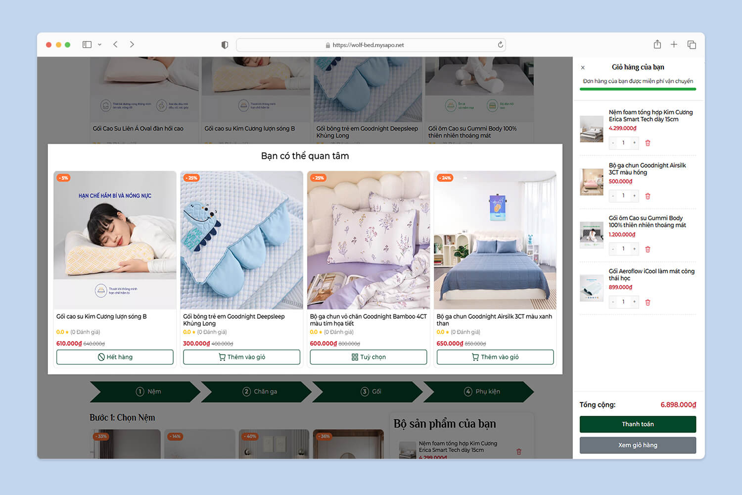 Gợi ý giỏ hàng