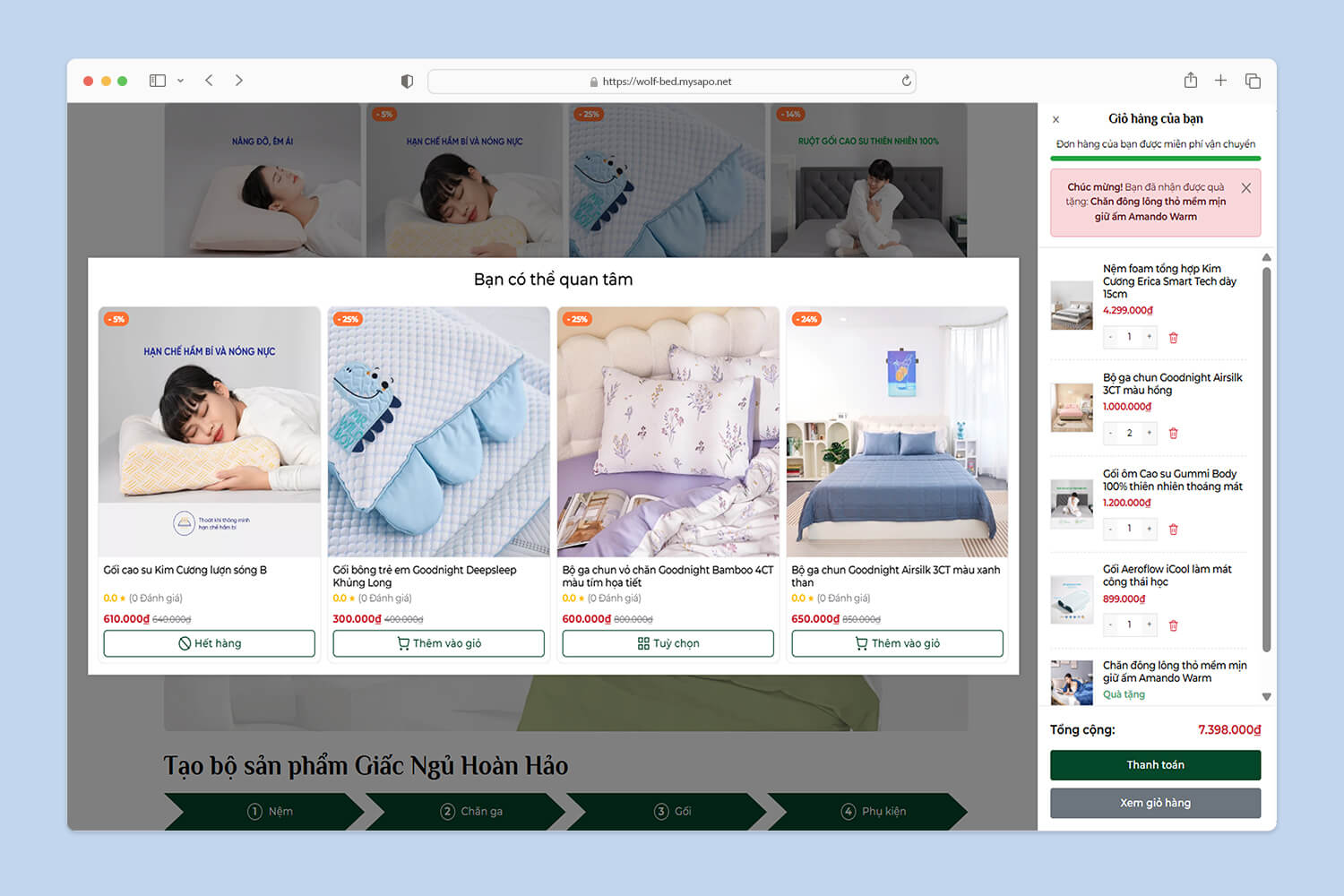 Quà tặng giỏ hàng