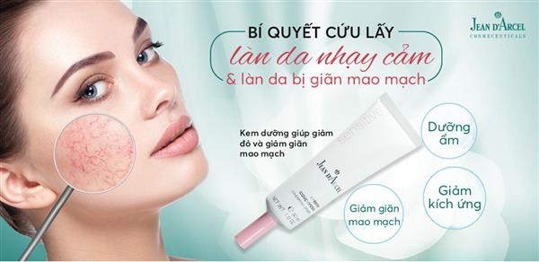 KEM DƯỠNG CHO DA NHẠY CẢM GIÚP GIẢM ĐỎ VÀ GIÃN TĨNH MẠCH