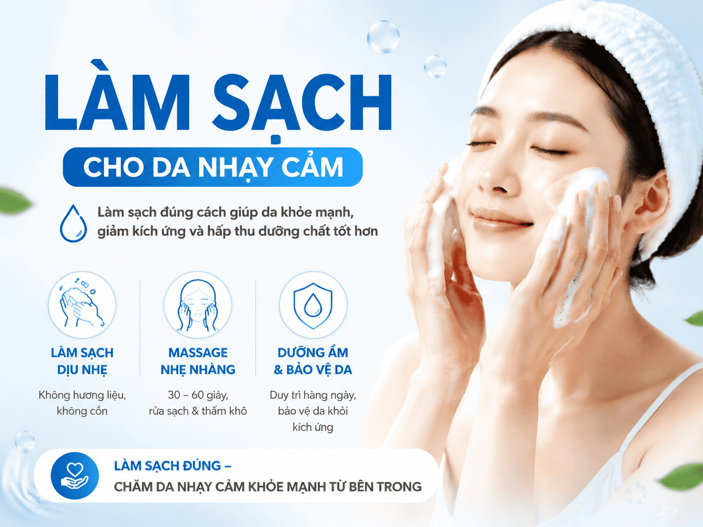 Bí Quyết Làm Sạch Sâu Cho Da Nhạy Cảm: An Toàn Và Khoa Học