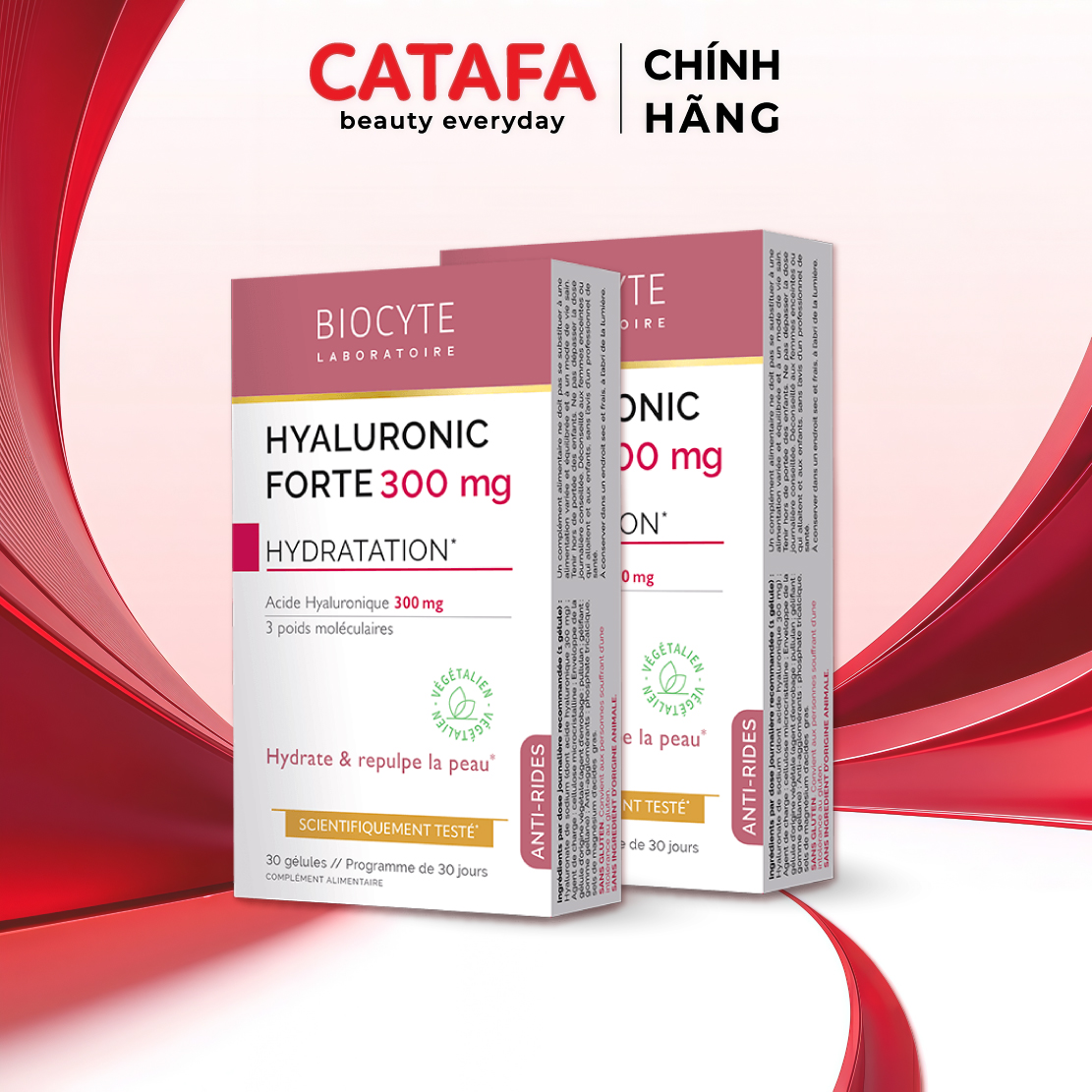 Combo 2 B17 Thực phẩm bảo vệ sức khỏe Hyaluronic Forte 300mg - Biocyte