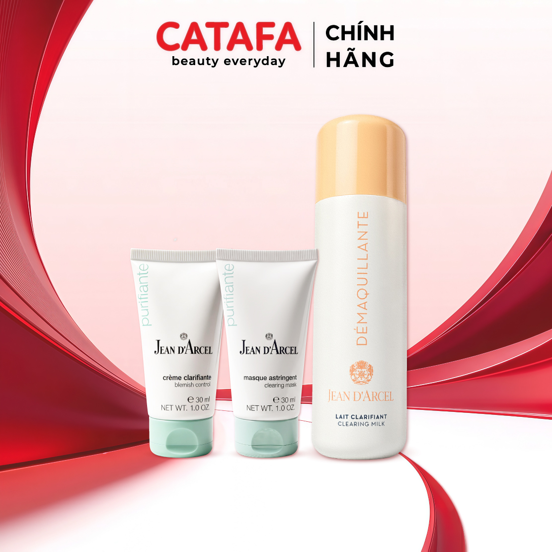 Combo J11 + J12 + J107 (Blemish Control + Clearing Mask + Clearing Milk) - Jean d'Arcel