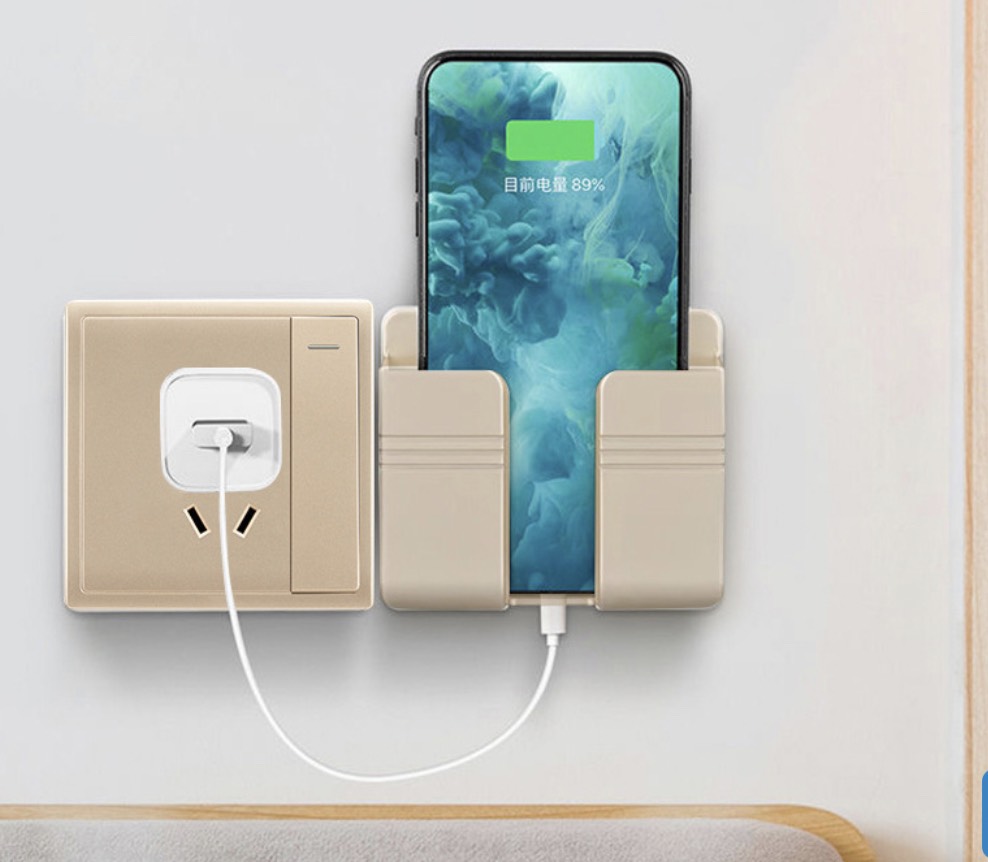 Khay Dán Tường Đựng Remote Điện Thoại Sạc Pin (1) '