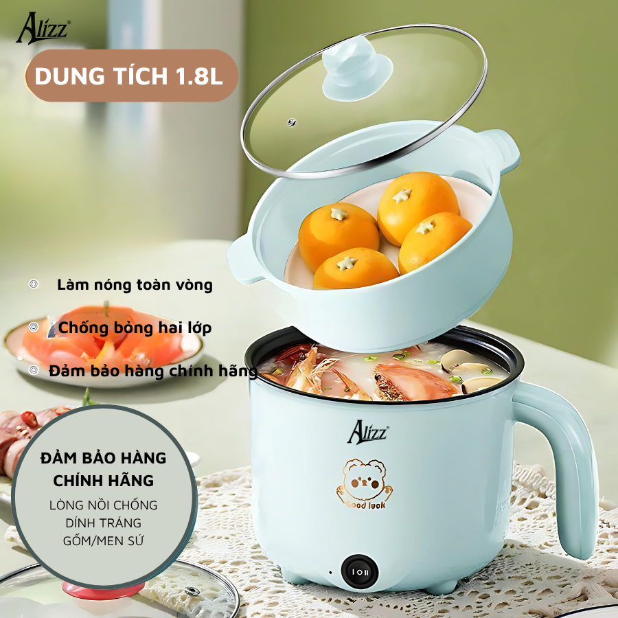 Nồi hấp đa năng có lồng hấp ALIZZ AL-14493 Chính Hãng (14)