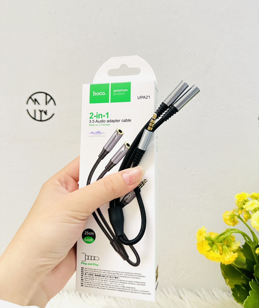 CÁP CHUYỂN ÂM THANH 1 ĐỰC RA 2 CÁI CHÍNH HÃNG HOCO PA21 (3) '