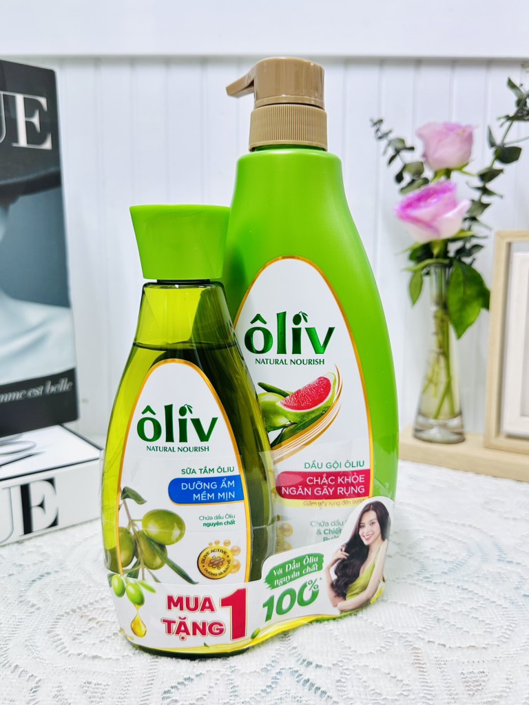 DẦU GỘI OLIU NGĂN GÃY RỤNG 650ML TẶNG SỮA TẮM OLIU 250ML