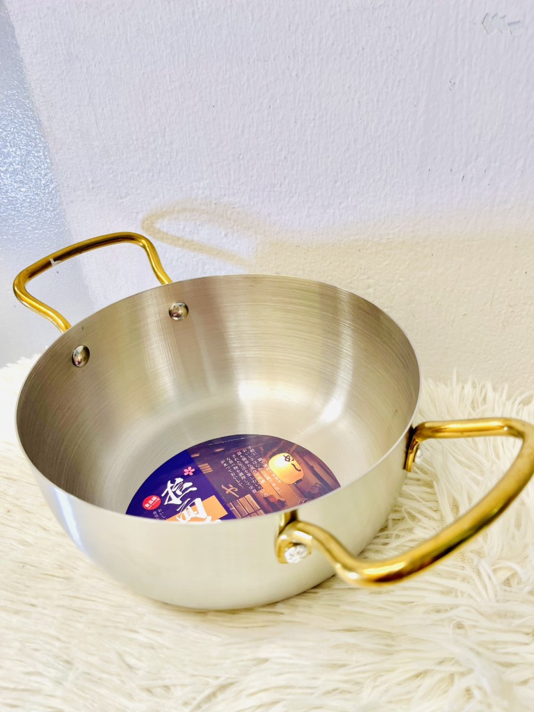 Chảo Inox Hợp Kim Mạ Vàng 2 Quai To 18cm (9)