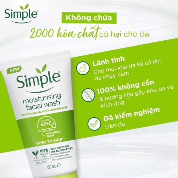 SỮA RỬA MẶT SIMPLE MẪU TRẮNG (10) '