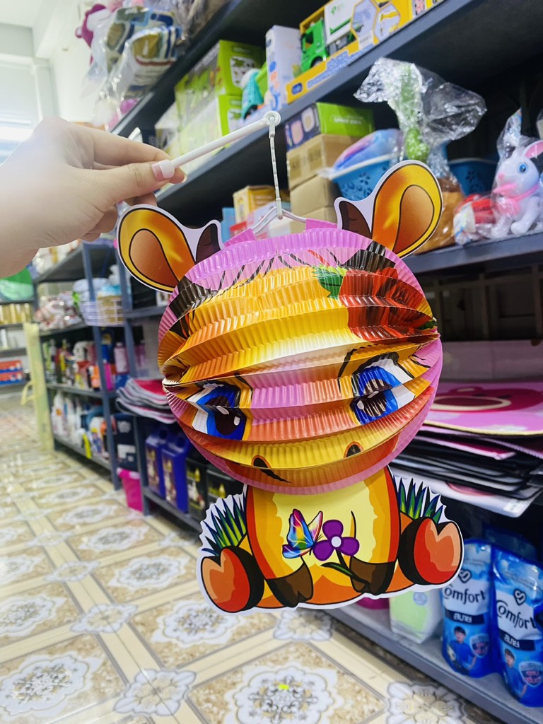 Lồng Đèn Giấy Nhiều Mẫu Lò Xo Xếp Gọn (1)