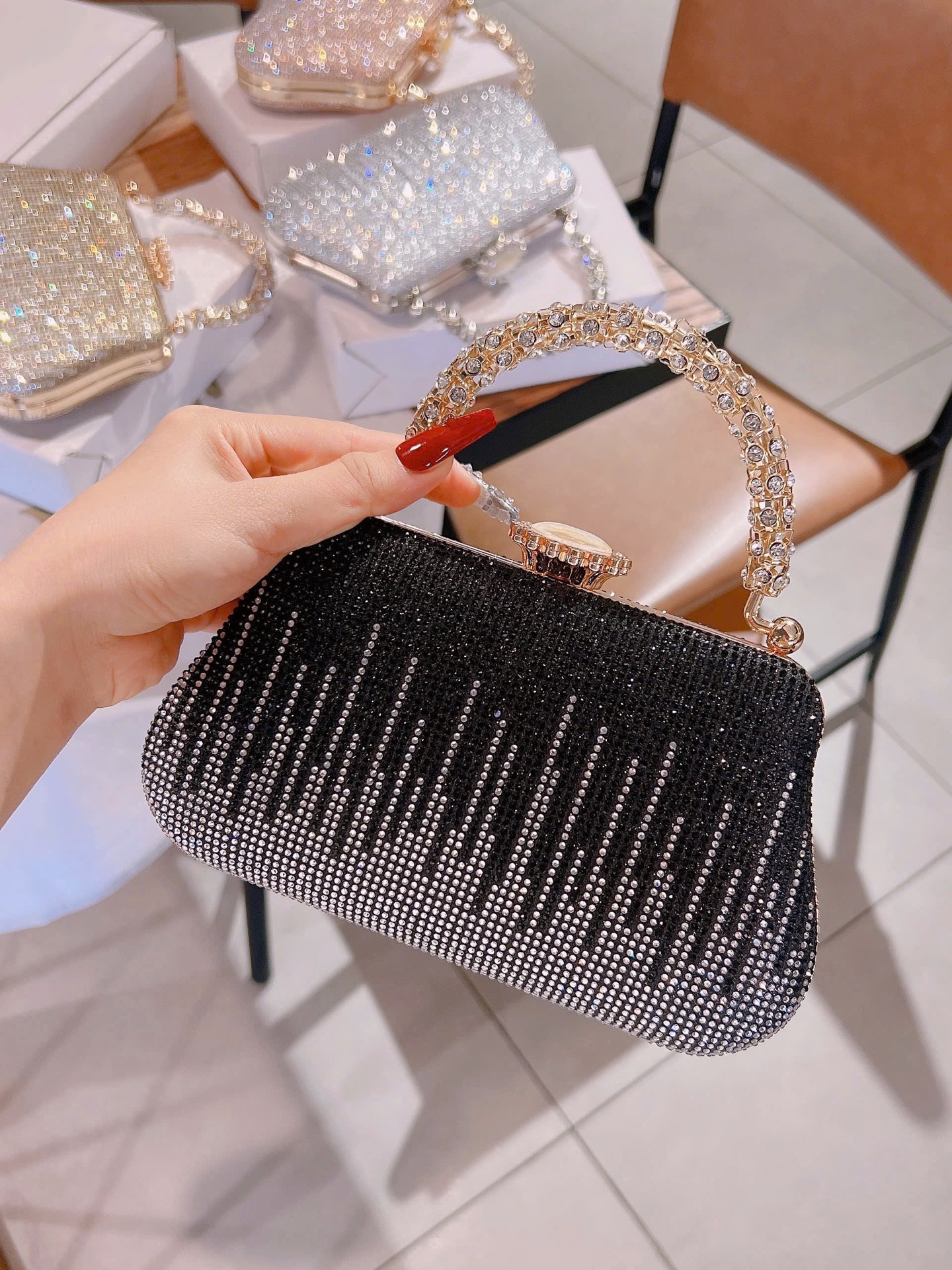 TÚI CỐP ĐÁ, QUAI ĐÁ BLING CAO CẤP SIÊU SANG (15)