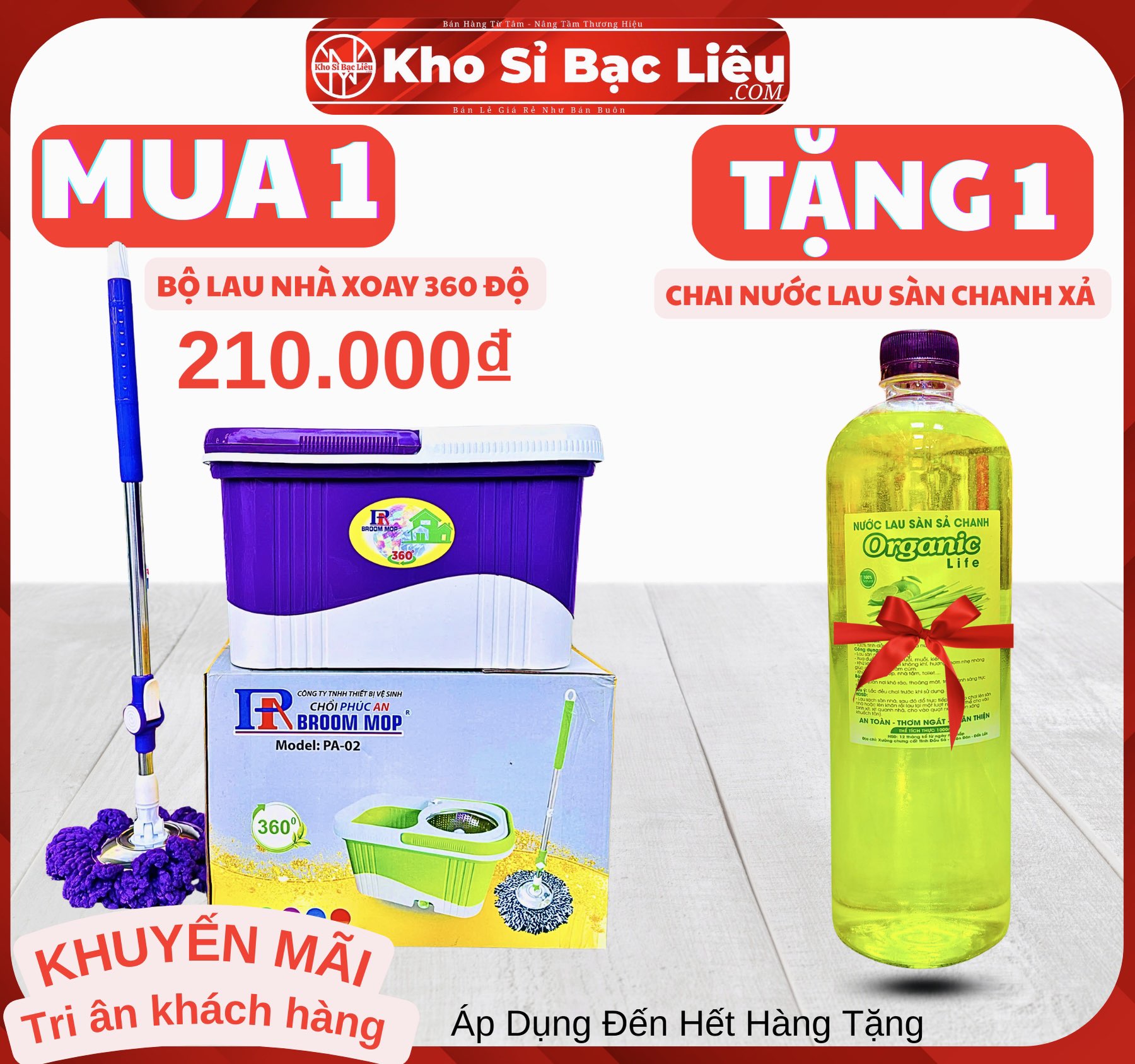 KM Bộ Lau Nhà PA-02 Xoay 360 Độ Kèm Thùng Full Box (14)