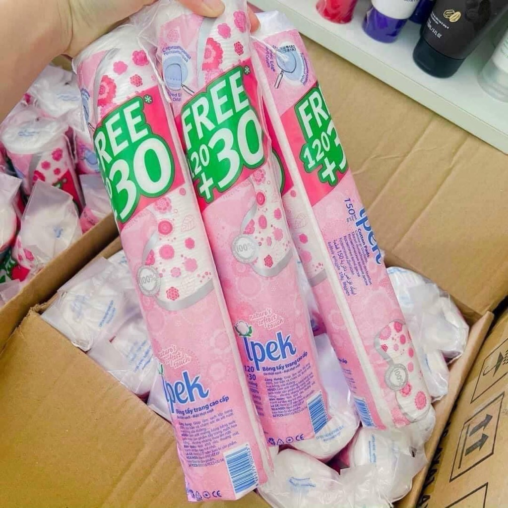 BÔNG TẨY TRANG IPEK 150 MIẾNG LOẠI1 (3) '