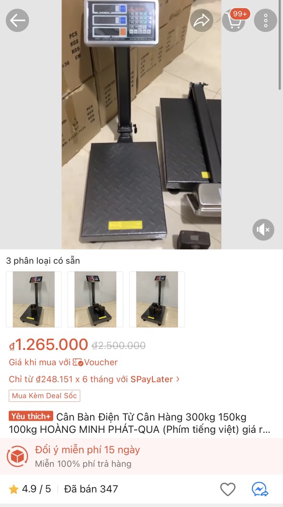 Cân Điện Tử Lớn 150kg Có Chức Năng Tính Tiền (60)