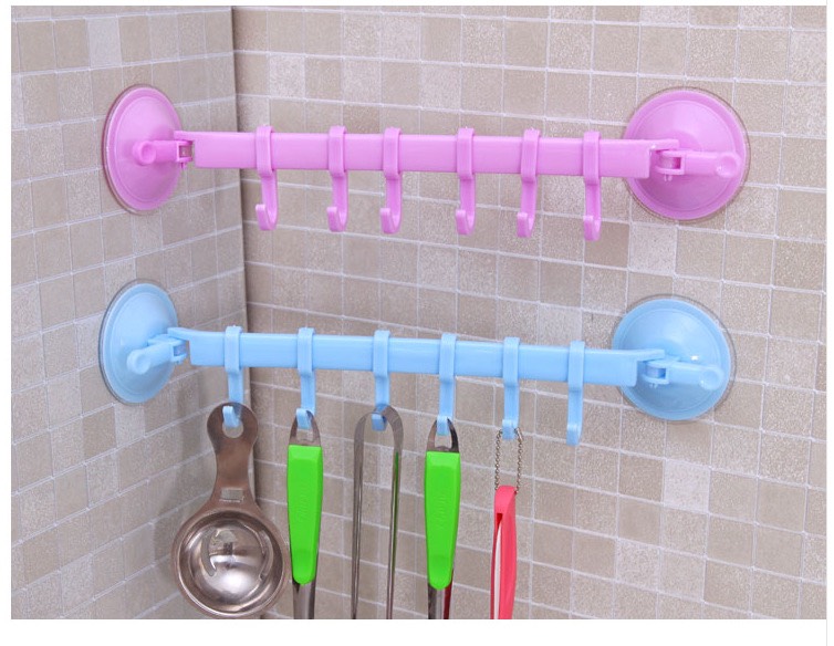 Thanh Treo Hít Tường Nhà Tắm 6 Móc (1) '