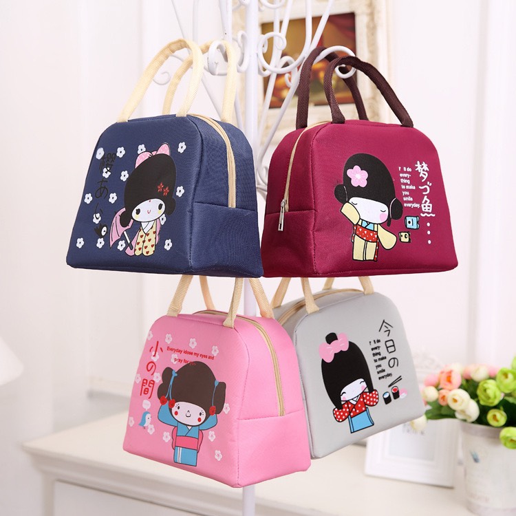 Túi Xách Giữ Nhiệt Đồ Ăn Hình Cô Gái (3)