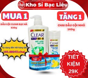 "KM CHAI DẦU GỘI CLEAR BẠC HÀ 630g CHÍNH HÃNG ( Ko áp dụng cho giảm 10%) (4) ‘
