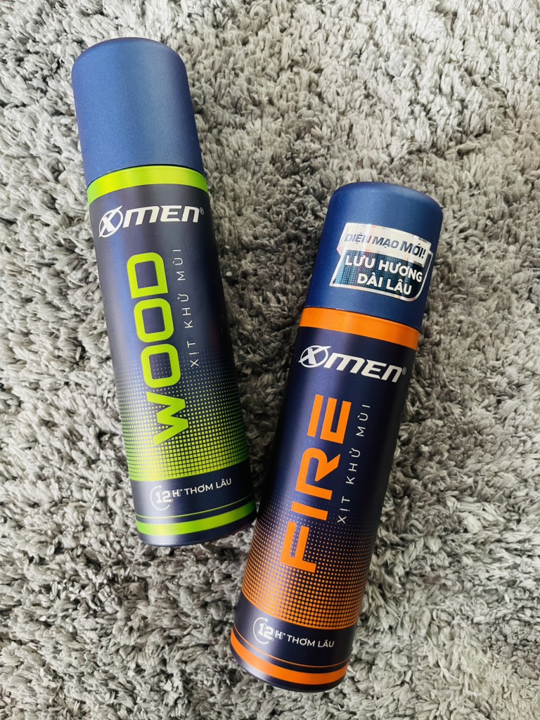 XỊT THƠM TOÀN THÂN, XỊT KHỬ MÙI X-MEN 12H (WOOD - FIRE) 140ml
