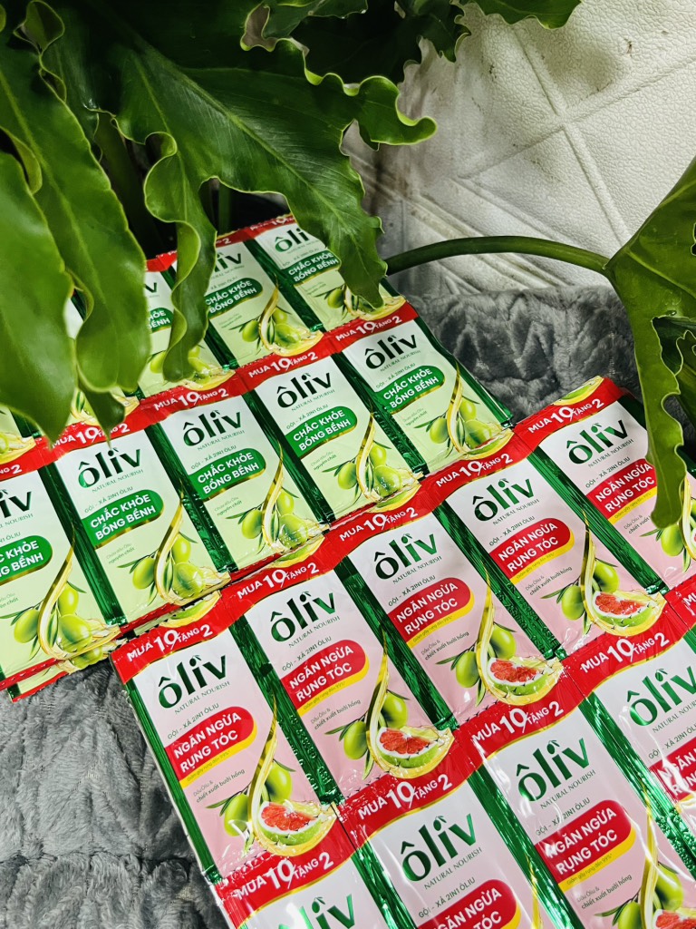 DÂY 12 GÓI GỘI XẢ OLIU BỒNG BỀNH & NGĂN GÃY RỤNG 6g (X-MEN)