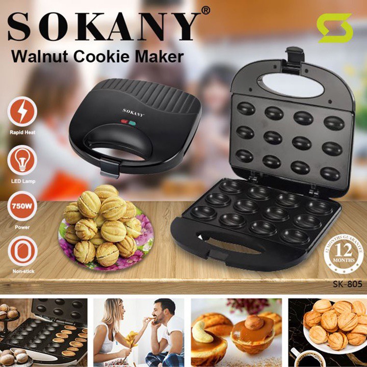 Máy Nướng Bánh Sokany Óc Chó