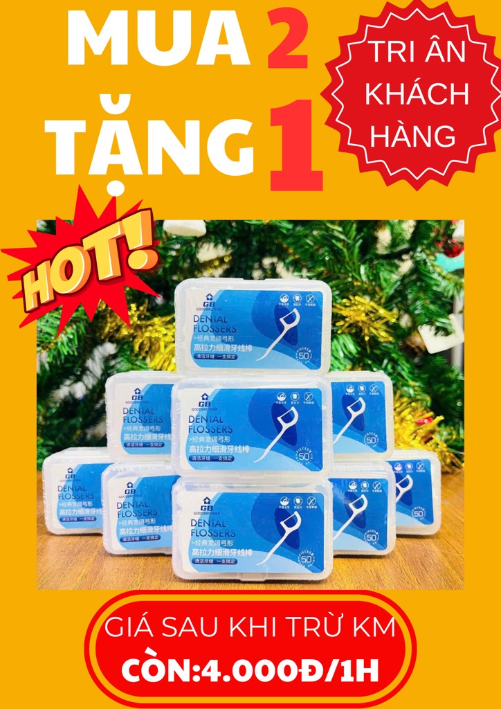 KM Hộp 50 Tăm Chỉ Nha Khoa Hàng Chuẩn Nội Địa (1)'