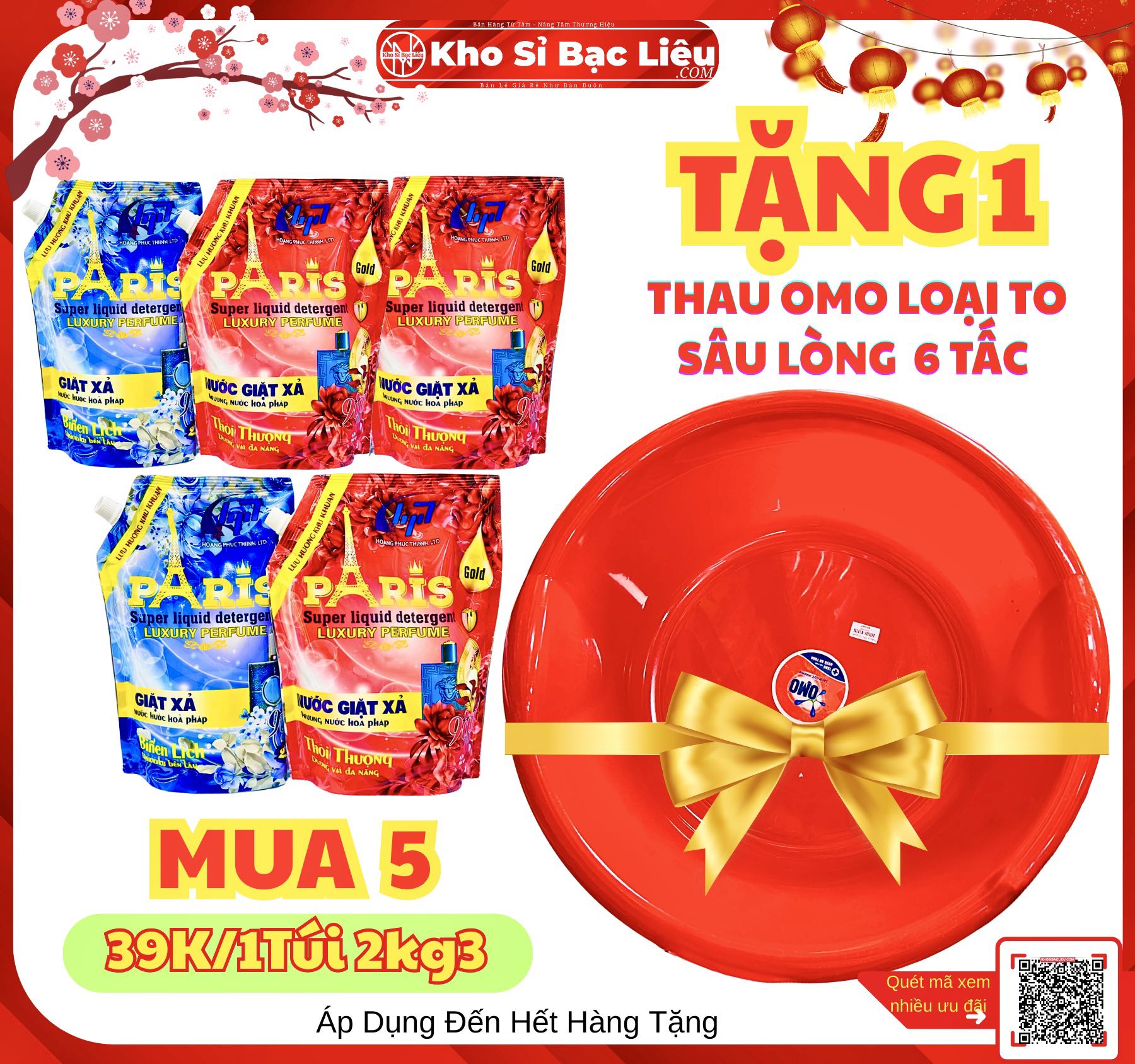 KM NƯỚC GIẶT XẢ PARIS MỚI 2KG3 (4) (thùng 8b)